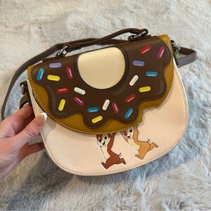 Loungefly Disney Chip and Dale Donut Snatchers Crossbody Bag Purse